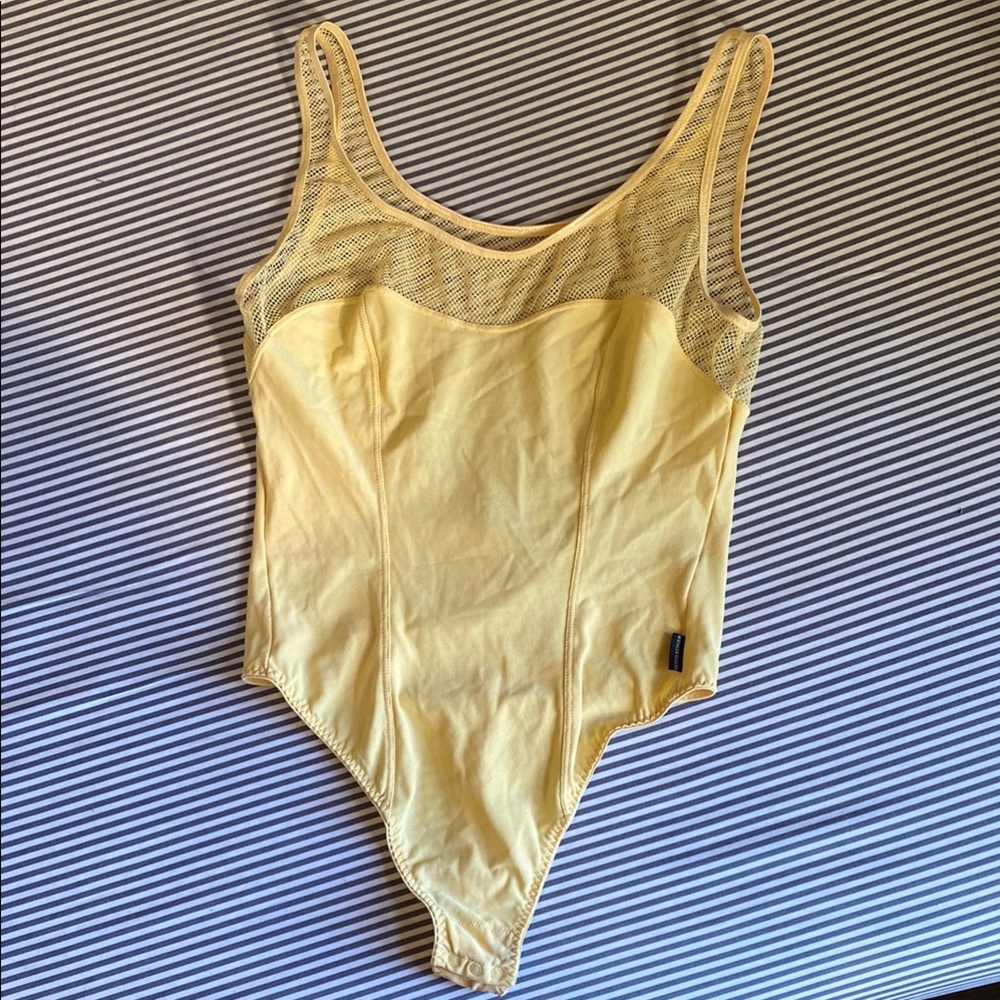 Bernd Berger Yellow Mesh Bodysuit